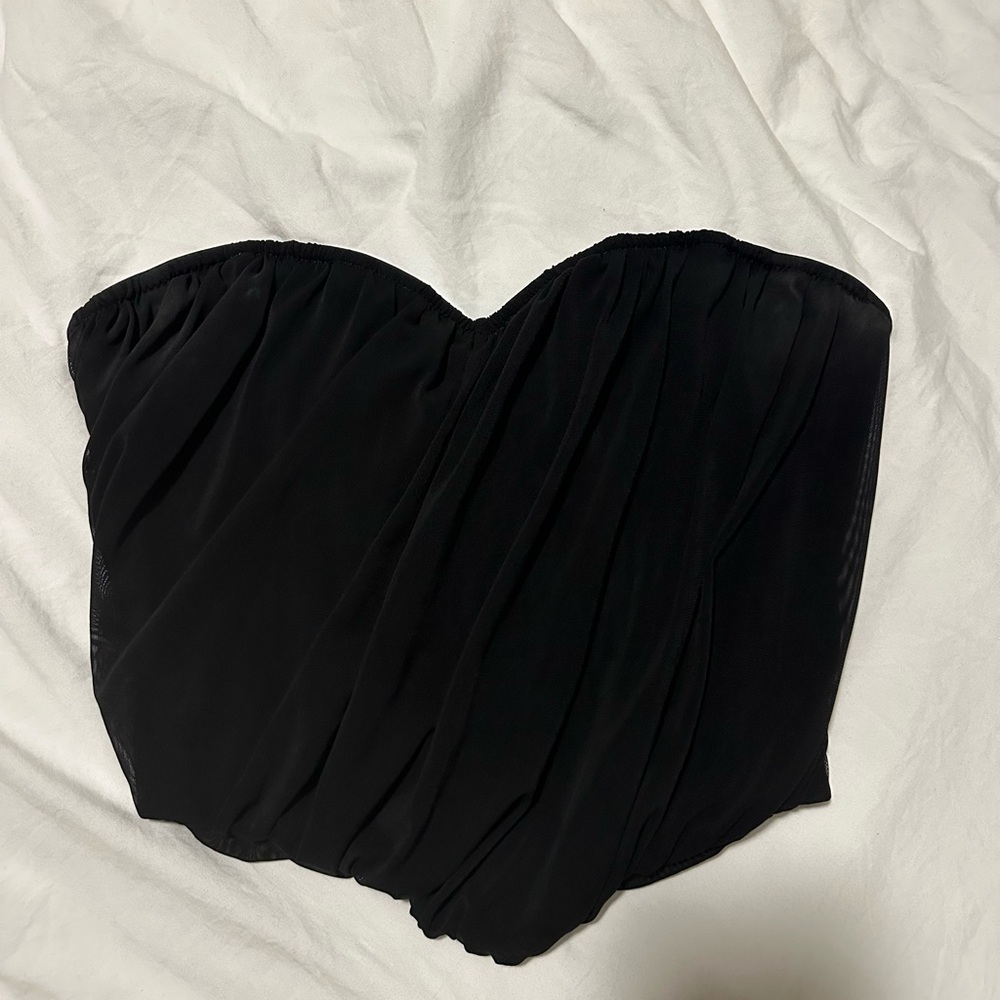 Lined Mesh Corset Top